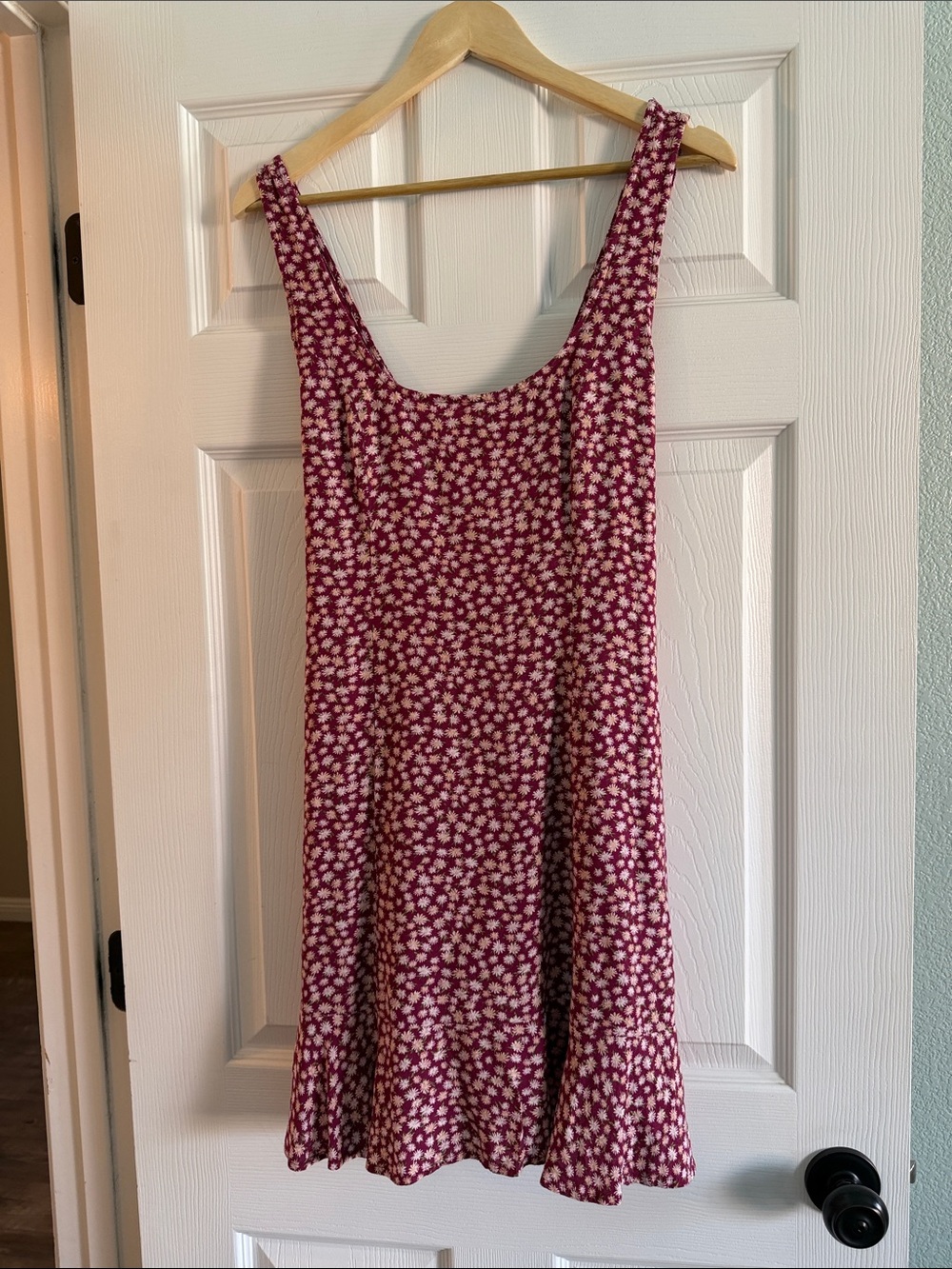 American Eagle Sleeveless Pink Floral Scoop Mini Dress